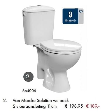 Aanbiedingen Van marcke solution wc pack s vloeraansluiting - Van Marcke - Geldig van 18/02/2019 tot 31/03/2019 bij Multi Bazar