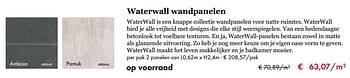 Aanbiedingen Waterwall wandpanelen - Maestro - Geldig van 18/02/2019 tot 31/03/2019 bij Multi Bazar