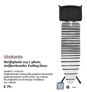 Aanbiedingen Strijkplank , strijkerhouder fading lines - Brabantia - Geldig van 18/02/2019 tot 31/03/2019 bij Multi Bazar