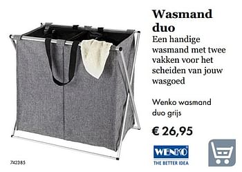 Aanbiedingen Wasmand duo - Wenko - Geldig van 18/02/2019 tot 31/03/2019 bij Multi Bazar