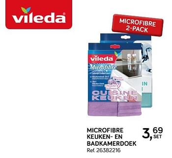 Aanbiedingen Microfibre keuken- en badkamerdoek - Vileda - Geldig van 19/02/2019 tot 19/03/2019 bij Supra Bazar