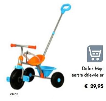 Aanbiedingen Didak mijn eerste driewieler - Didak - Geldig van 05/03/2019 tot 31/05/2019 bij Multi Bazar