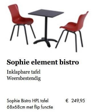 Aanbiedingen Sophie bistro hpl tafel 68x68cm met flip functie - Hartman - Geldig van 05/03/2019 tot 31/05/2019 bij Multi Bazar