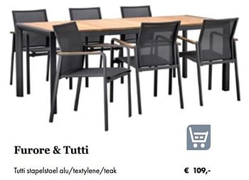 Aanbiedingen Tutti stapelstoel alu-textylene-teak - Suns - Geldig van 05/03/2019 tot 31/05/2019 bij Multi Bazar