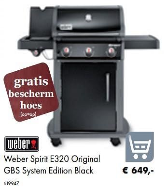 Aanbiedingen Weber spirit e320 original gbs system edition black - Weber - Geldig van 05/03/2019 tot 31/05/2019 bij Multi Bazar
