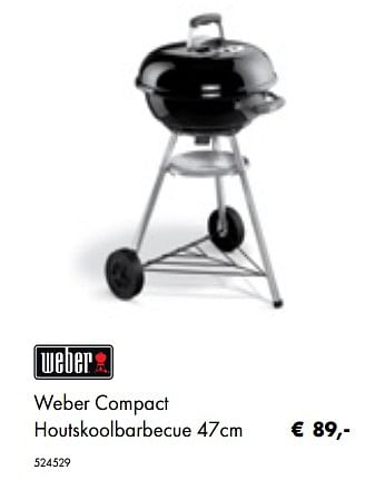 Aanbiedingen Weber compact houtskoolbarbecue - Weber - Geldig van 05/03/2019 tot 31/05/2019 bij Multi Bazar