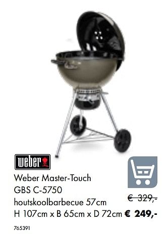 Aanbiedingen Weber master-touch gbs c-5750 houtskoolbarbecue - Weber - Geldig van 05/03/2019 tot 31/05/2019 bij Multi Bazar