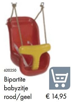 Aanbiedingen Bipartite babyzitje rood-geel - Huismerk - Multi Bazar - Geldig van 05/03/2019 tot 31/05/2019 bij Multi Bazar