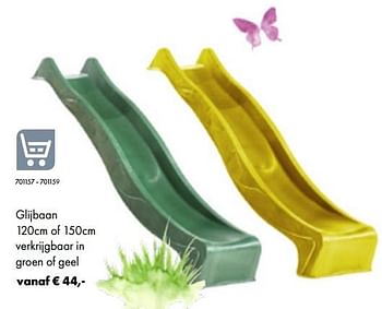 Aanbiedingen Glijbaan groen of geel - Huismerk - Multi Bazar - Geldig van 05/03/2019 tot 31/05/2019 bij Multi Bazar