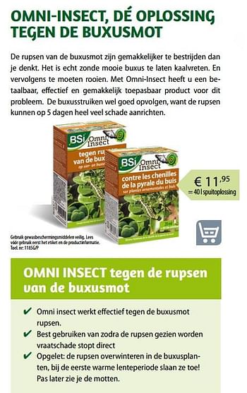 Aanbiedingen Bsi omni-insect - BSI - Geldig van 01/03/2019 tot 31/10/2019 bij Multi Bazar