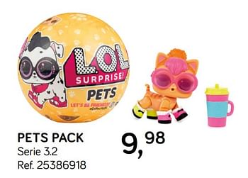 Aanbiedingen Pets pack - LOL Surprise - Geldig van 19/03/2019 tot 16/04/2019 bij Supra Bazar