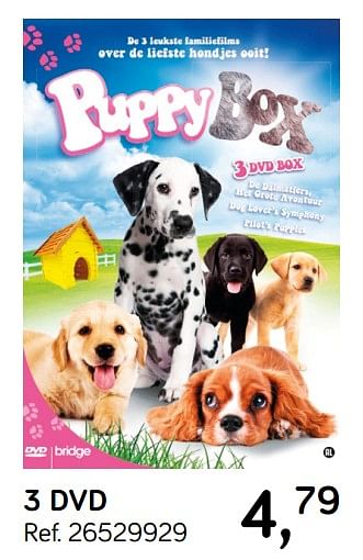 Aanbiedingen Puppy box 3dvd - Huismerk - Supra Bazar - Geldig van 19/03/2019 tot 16/04/2019 bij Supra Bazar