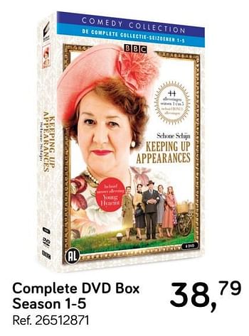 Aanbiedingen Keeping up appearances complete dvd box season 1-5 - Huismerk - Supra Bazar - Geldig van 19/03/2019 tot 16/04/2019 bij Supra Bazar