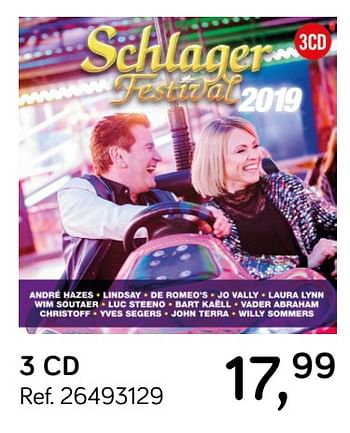 Aanbiedingen Schlagerfestival 3cd 2019 - Huismerk - Supra Bazar - Geldig van 19/03/2019 tot 16/04/2019 bij Supra Bazar