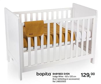 Aanbiedingen Babybed sven indigo white - Bopita - Geldig van 19/03/2019 tot 16/04/2019 bij Supra Bazar