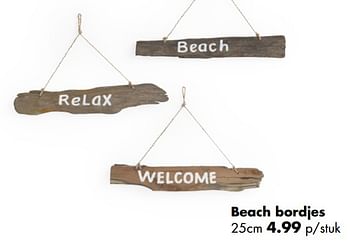 Aanbiedingen Beach bordjes - Huismerk - Multi Bazar - Geldig van 01/04/2019 tot 22/04/2019 bij Multi Bazar