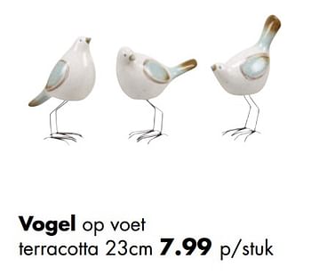 Aanbiedingen Vogel op voet terracotta - Huismerk - Multi Bazar - Geldig van 01/04/2019 tot 22/04/2019 bij Multi Bazar