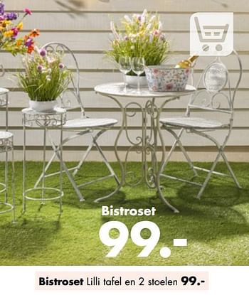 Aanbiedingen Bistroset lilli tafel en 2 stoelen - Huismerk - Multi Bazar - Geldig van 01/04/2019 tot 22/04/2019 bij Multi Bazar