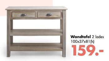 Aanbiedingen Wandtafel - Huismerk - Multi Bazar - Geldig van 01/04/2019 tot 22/04/2019 bij Multi Bazar