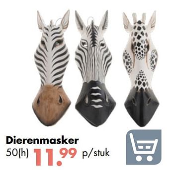 Aanbiedingen Dierenmasker - Huismerk - Multi Bazar - Geldig van 01/04/2019 tot 22/04/2019 bij Multi Bazar