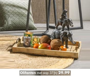 Aanbiedingen Olifanten met aap - Huismerk - Multi Bazar - Geldig van 01/04/2019 tot 22/04/2019 bij Multi Bazar