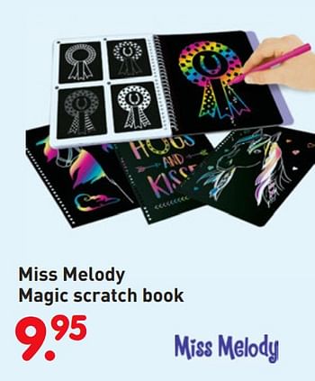 Aanbiedingen Miss melody magic scratch book - Miss Melody - Geldig van 08/04/2019 tot 08/05/2019 bij Europoint
