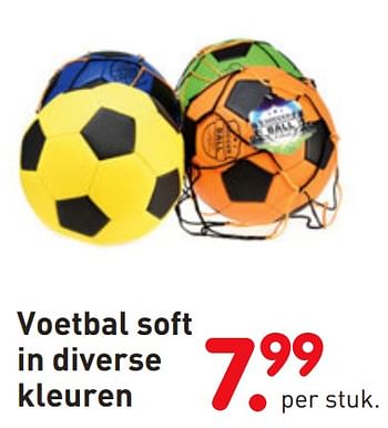 Aanbiedingen Voetbal soft in diverse kleuren - Huismerk - Europoint - Geldig van 08/04/2019 tot 08/05/2019 bij Europoint
