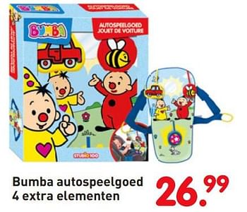 Aanbiedingen Bumba autospeelgoed 4 extra elementen - Studio 100 - Geldig van 08/04/2019 tot 08/05/2019 bij Europoint