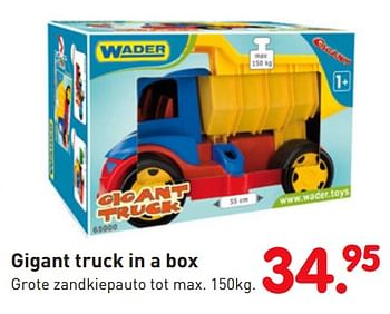 Aanbiedingen Gigant truck in a box - Wader - Geldig van 08/04/2019 tot 08/05/2019 bij Europoint
