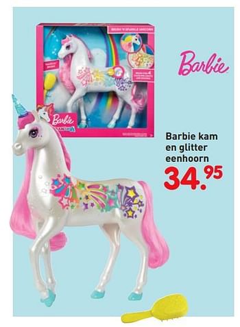 Aanbiedingen Barbie kam en glitter eenhoorn - Mattel - Geldig van 08/04/2019 tot 08/05/2019 bij Europoint