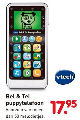 Aanbiedingen Bel + tel puppytelefoon - Vtech - Geldig van 08/04/2019 tot 08/05/2019 bij Europoint