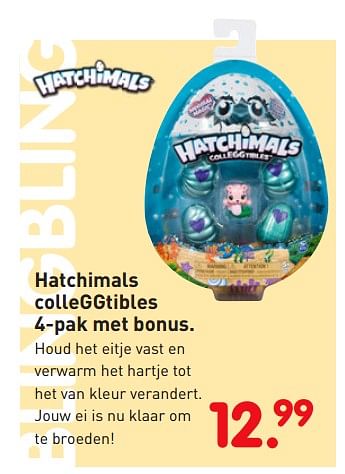 Aanbiedingen Hatchimals colleggtibles 4-pak met bonus - Hatchimals - Geldig van 08/04/2019 tot 08/05/2019 bij Europoint