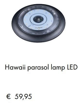 Aanbiedingen Hawaii parasol lamp led - Platinum Casual Living - Geldig van 08/04/2019 tot 08/05/2019 bij Europoint