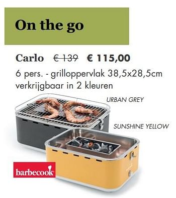 Aanbiedingen Carlo - Barbecook - Geldig van 08/04/2019 tot 08/05/2019 bij Europoint