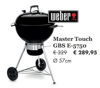 Aanbiedingen Master touchgbs e-5750 - Weber - Geldig van 08/04/2019 tot 08/05/2019 bij Europoint