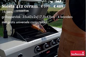 Aanbiedingen Siesta 412 ceram - Barbecook - Geldig van 08/04/2019 tot 08/05/2019 bij Europoint
