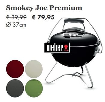 Aanbiedingen Smokey joe premium - Weber - Geldig van 08/04/2019 tot 08/05/2019 bij Europoint