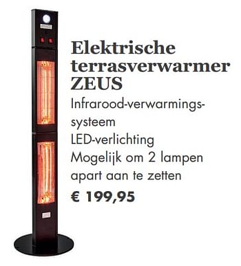 Aanbiedingen Elektrische terrasverwarmer zeus - Huismerk - Europoint - Geldig van 08/04/2019 tot 08/05/2019 bij Europoint