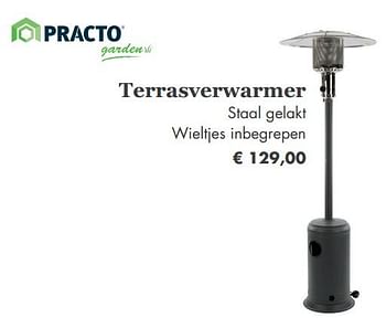 Aanbiedingen Terrasverwarmer - Practo - Geldig van 08/04/2019 tot 08/05/2019 bij Europoint