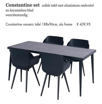 Aanbiedingen Constantine ceramic tafel - Huismerk - Europoint - Geldig van 08/04/2019 tot 08/05/2019 bij Europoint