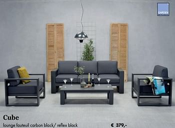 Aanbiedingen Cube lounge fauteuil carbon black- reflex black - Garden Impressions - Geldig van 08/04/2019 tot 08/05/2019 bij Europoint