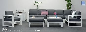 Aanbiedingen Cube lounge fauteuil mat wit- reflex black - Garden Impressions - Geldig van 08/04/2019 tot 08/05/2019 bij Europoint