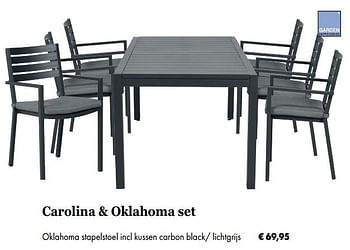 Aanbiedingen Oklahoma stapelstoel incl kussen carbon black- lichtgrijs - Garden Impressions - Geldig van 08/04/2019 tot 08/05/2019 bij Europoint