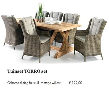 Aanbiedingen Osborne dining fauteuil - vintage willow - Huismerk - Europoint - Geldig van 08/04/2019 tot 08/05/2019 bij Europoint