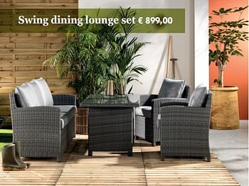 Aanbiedingen Swing dining lounge set - Huismerk - Europoint - Geldig van 08/04/2019 tot 08/05/2019 bij Europoint