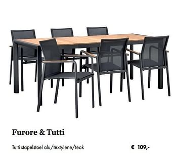 Aanbiedingen Tutti stapelstoel alu-textylene-teak - Suns - Geldig van 08/04/2019 tot 08/05/2019 bij Europoint