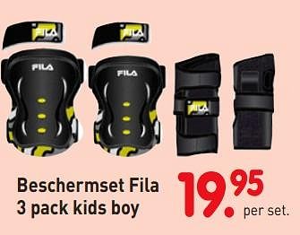 Aanbiedingen Beschermset fila 3 pack kids boy - Fila - Geldig van 08/04/2019 tot 08/05/2019 bij Europoint