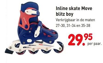 Aanbiedingen Inline skate move blitz boy - Move - Geldig van 08/04/2019 tot 08/05/2019 bij Europoint