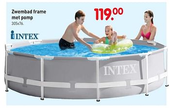 Aanbiedingen Zwembad frame met pomp - Intex - Geldig van 08/04/2019 tot 08/05/2019 bij Europoint