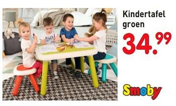 Aanbiedingen Kindertafel groen - Smoby - Geldig van 08/04/2019 tot 08/05/2019 bij Europoint